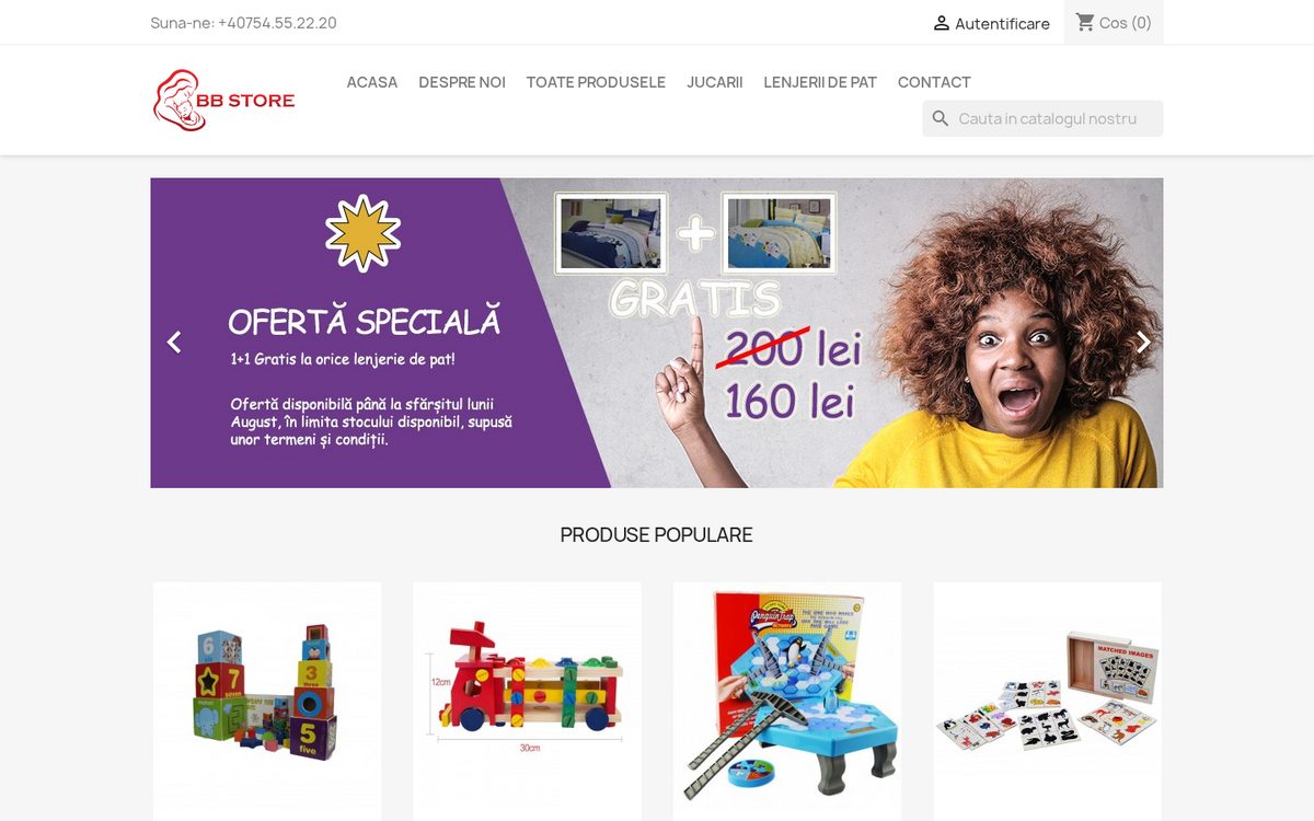 Captură din proiectul BB Store