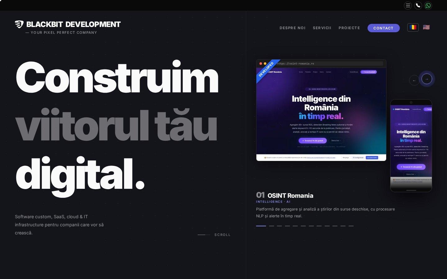 Captură din proiectul Blackbit Platform