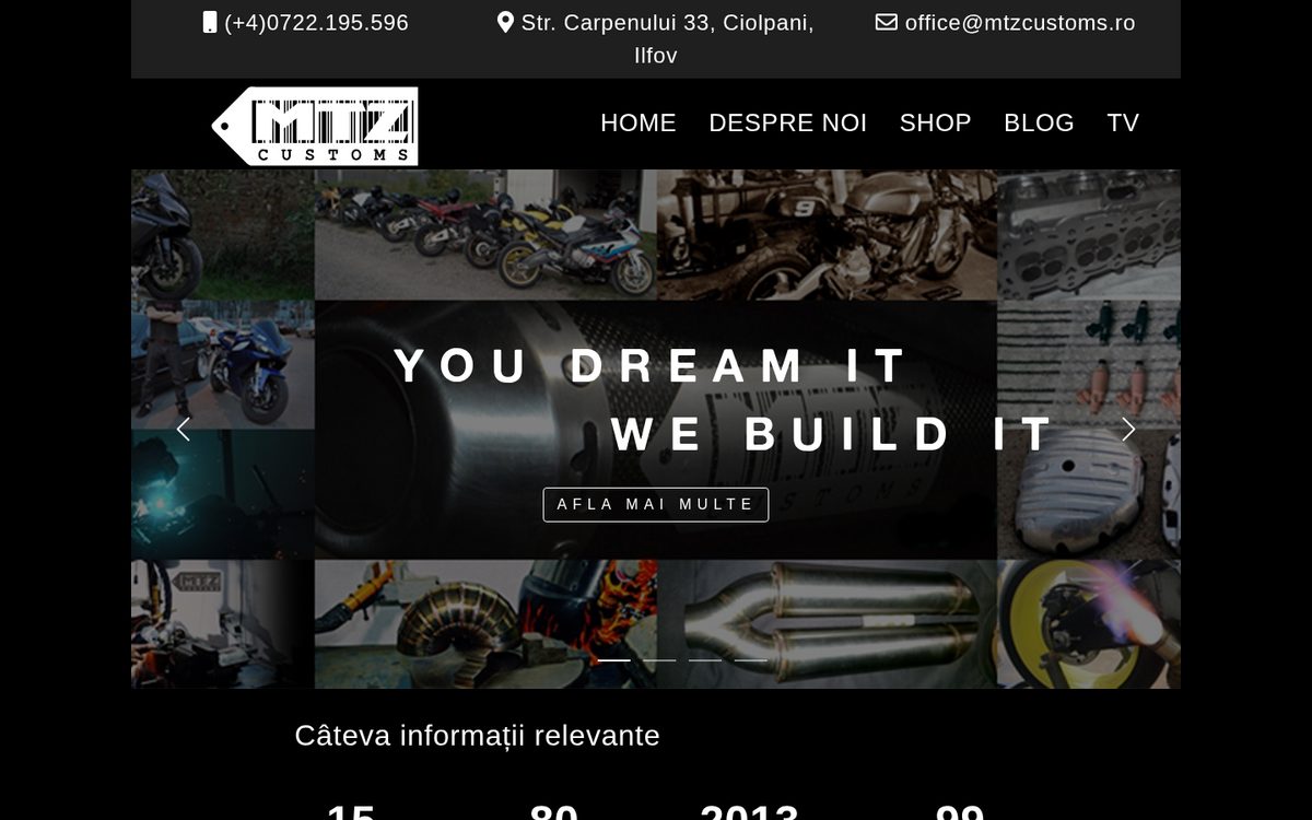 Captură din proiectul MTZ Customs